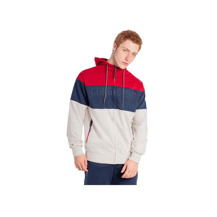 CAMPERA GANGSTER ROJO AZUL